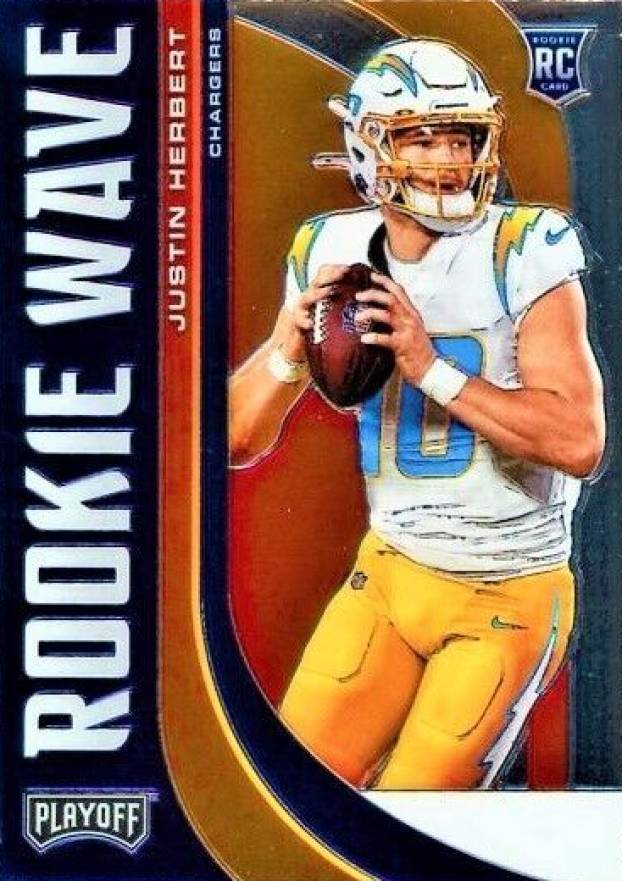 2020 Panini Playoff Rookie Wave Justin Herbert #RW4 Football Card