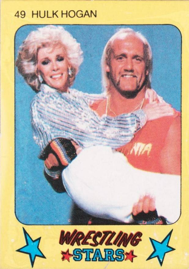 1986 Monty Gum Wrestling Stars Hand Cut Hulk Hogan #49 Other Sports Card