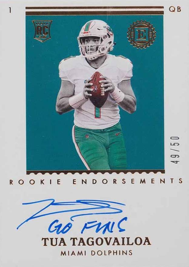 2020 Panini Encased Rookie Endorsements Tua Tagovailoa #RETT Football Card