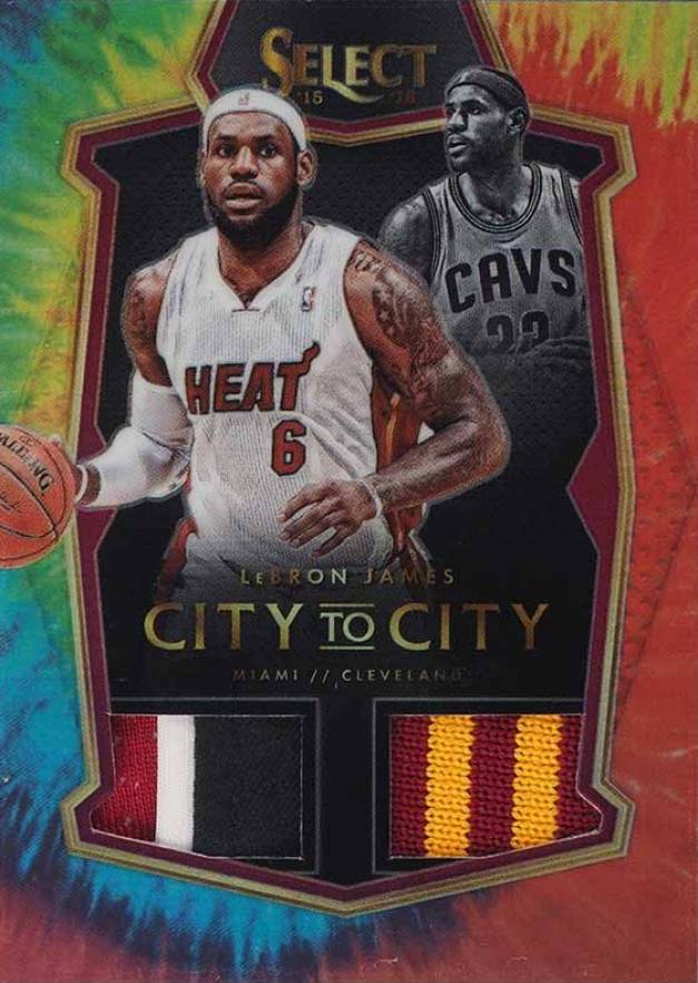 2015 Select City To City Jerseys LeBron James #2 Basketball Card