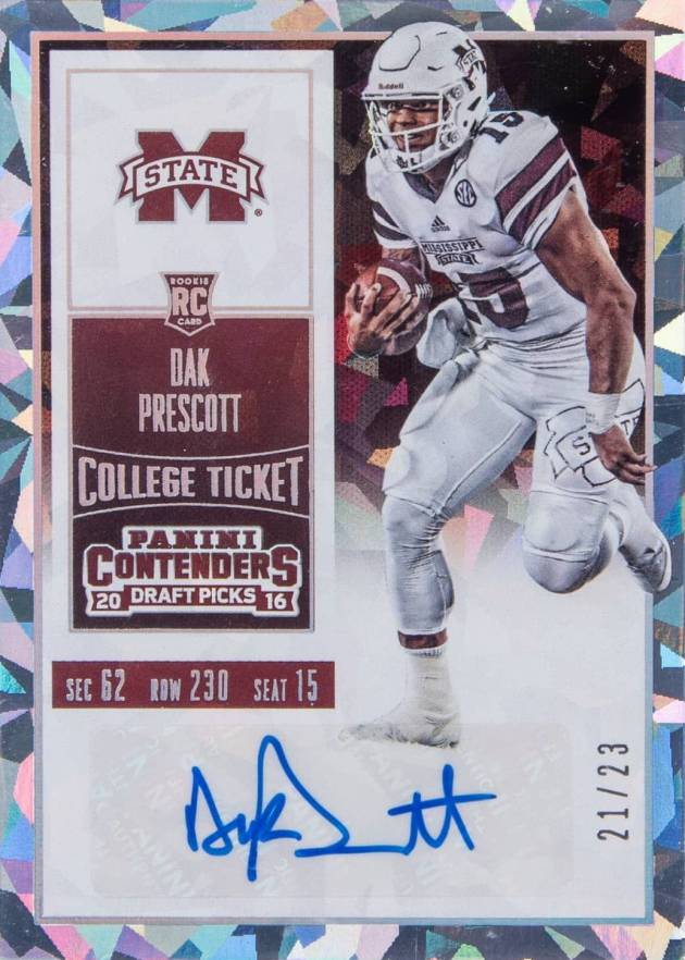 2016 Panini Contenders Draft Picks Dak Prescott #125 Football Card