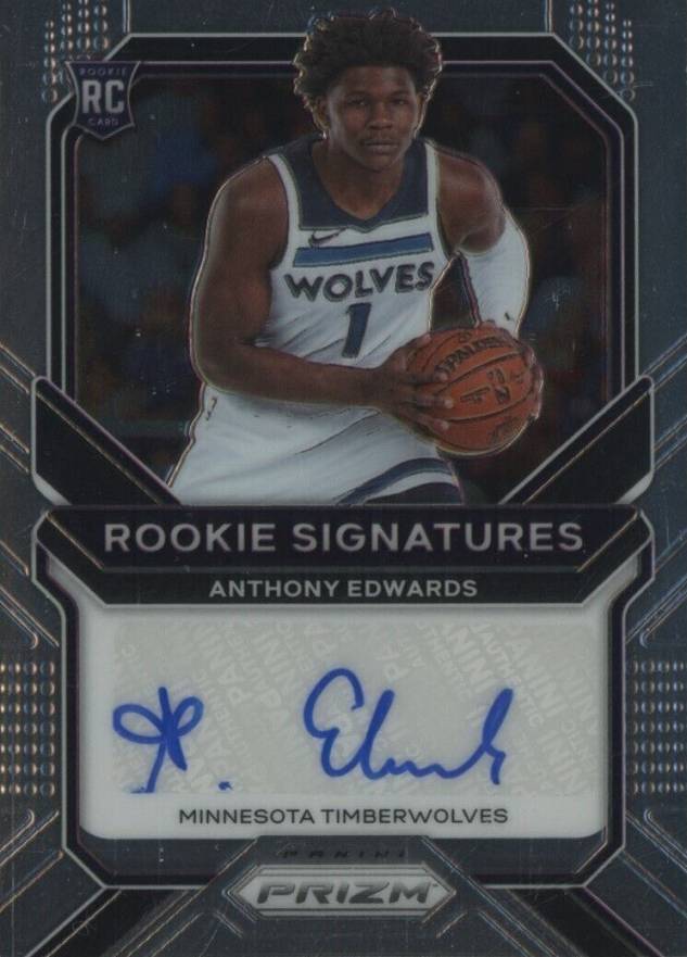 2020 Panini Prizm Rookie Signatures Anthony Edwards #AEW Basketball Card