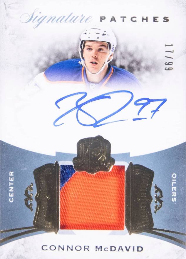 2015 Upper Deck the Cup Signature Patches Connor McDavid #SP-CM Hockey Card