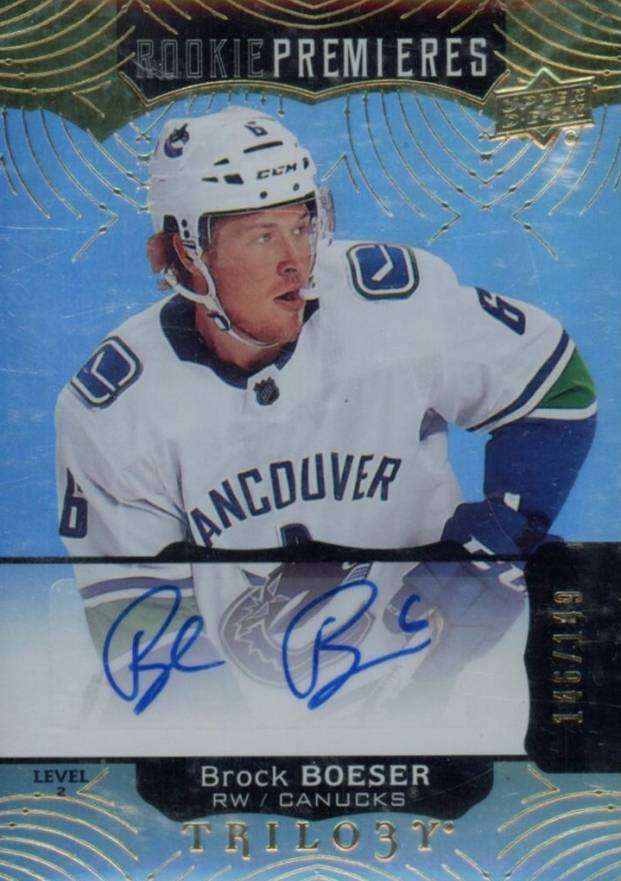 2017 Upper Deck Trilogy  Brock Boeser #111 Hockey Card