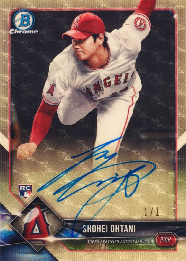 2018 Bowman Rookie Autographs Chrome Shohei Ohtani #SO Baseball Card