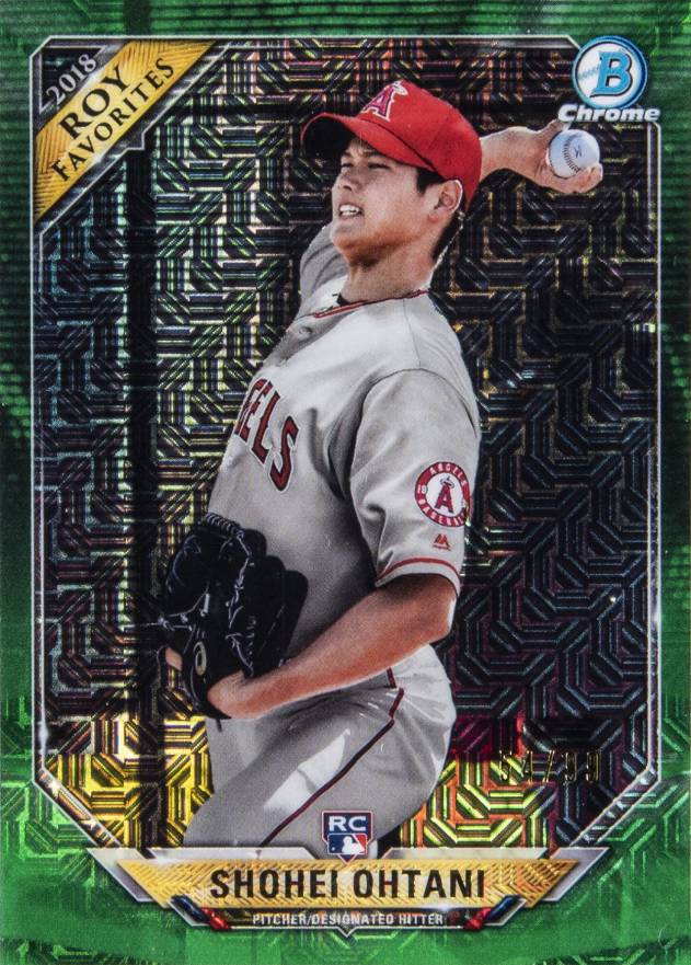 2018 Bowman Mega Box Chrome Rookie of the Year Favorites Shohei Ohtani #SO Baseball Card