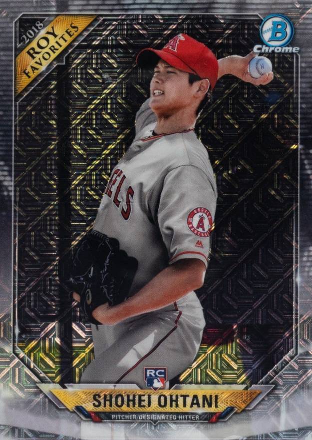 2018 Bowman Mega Box Chrome Rookie of the Year Favorites Shohei Ohtani #SO Baseball Card