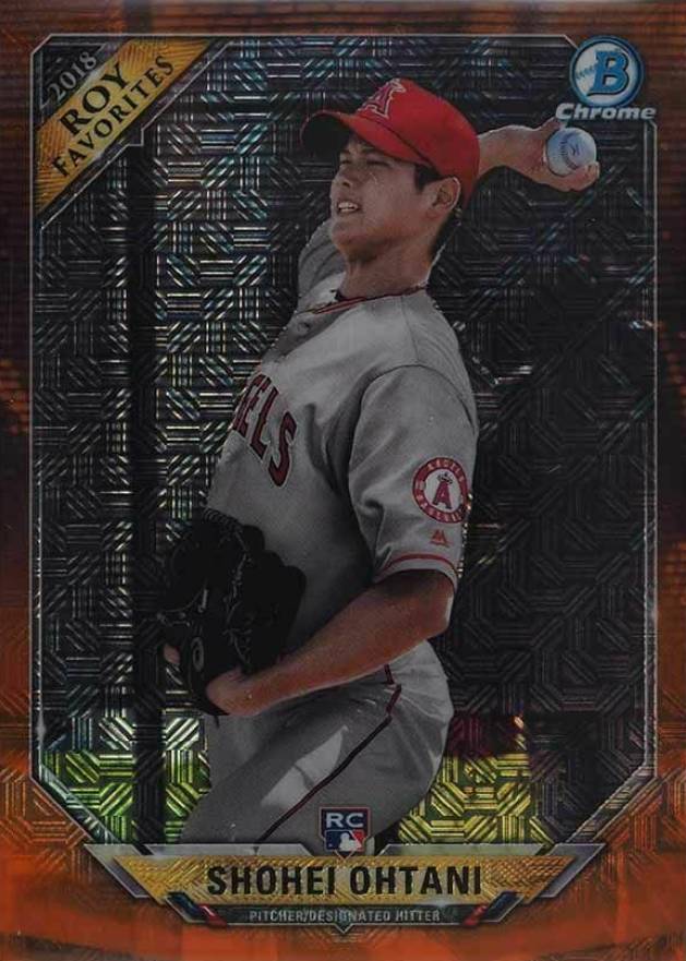 2018 Bowman Mega Box Chrome Rookie of the Year Favorites Shohei Ohtani #SO Baseball Card