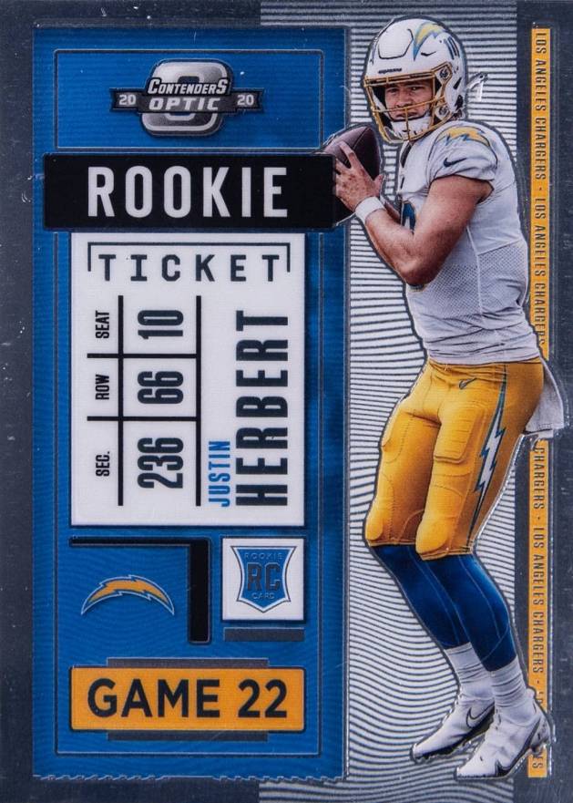 2020 Panini Contenders Optic Justin Herbert #85 Football Card