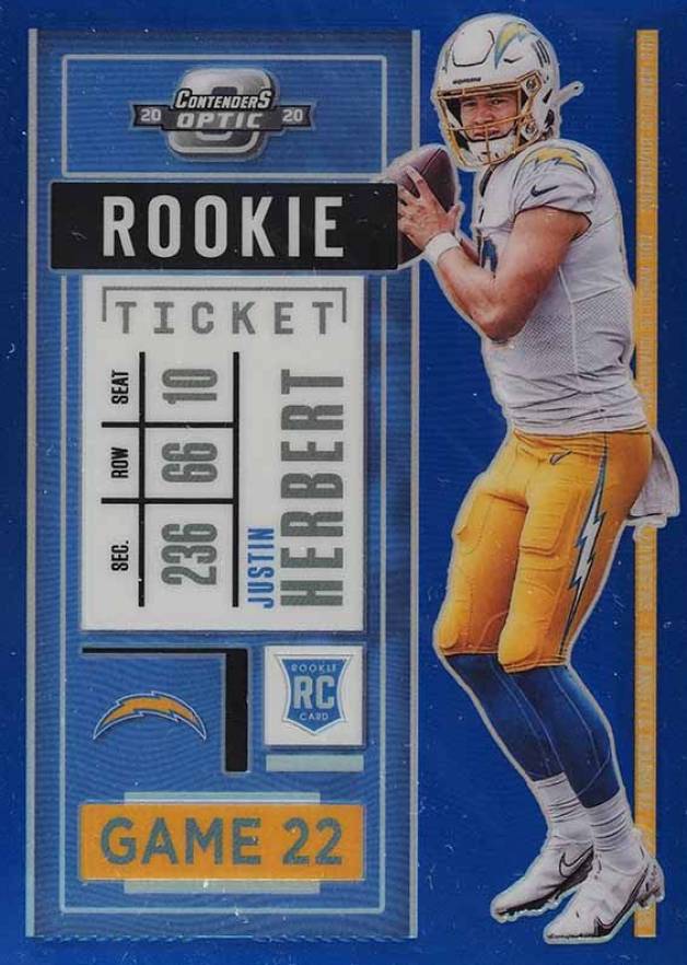 2020 Panini Contenders Optic Justin Herbert #85 Football Card