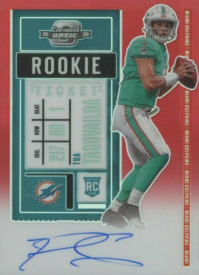 2020 Panini Contenders Optic Tua Tagovailoa #103 Football Card