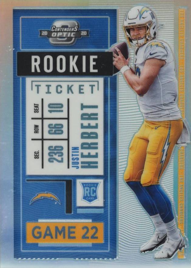 2020 Panini Contenders Optic Justin Herbert #85 Football Card