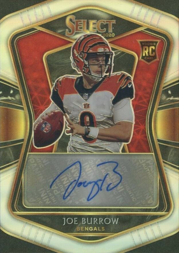 2020 Panini Select Rookie Signatures Joe Burrow #JBU Football Card