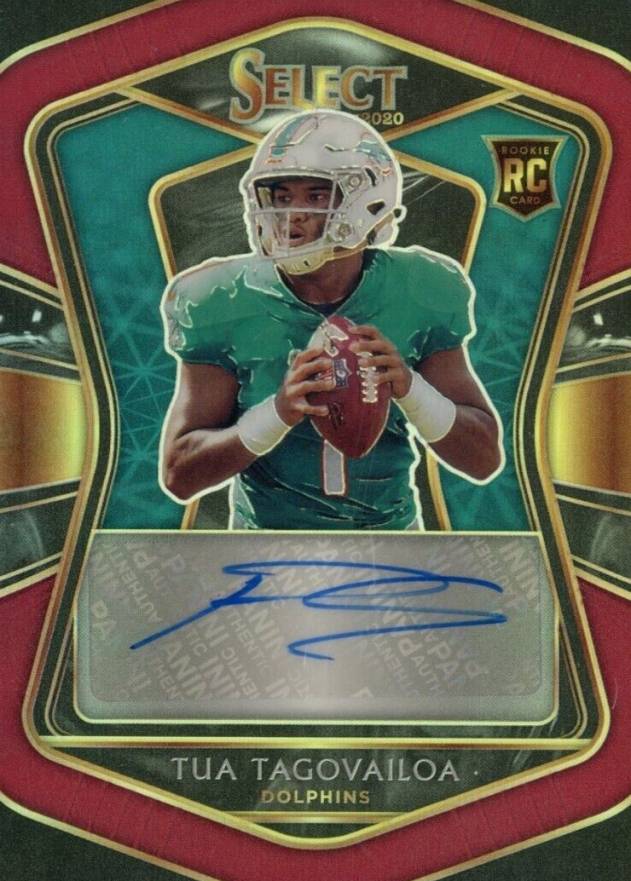 2020 Panini Select Rookie Signatures Tua Tagovailoa #TTA Football Card