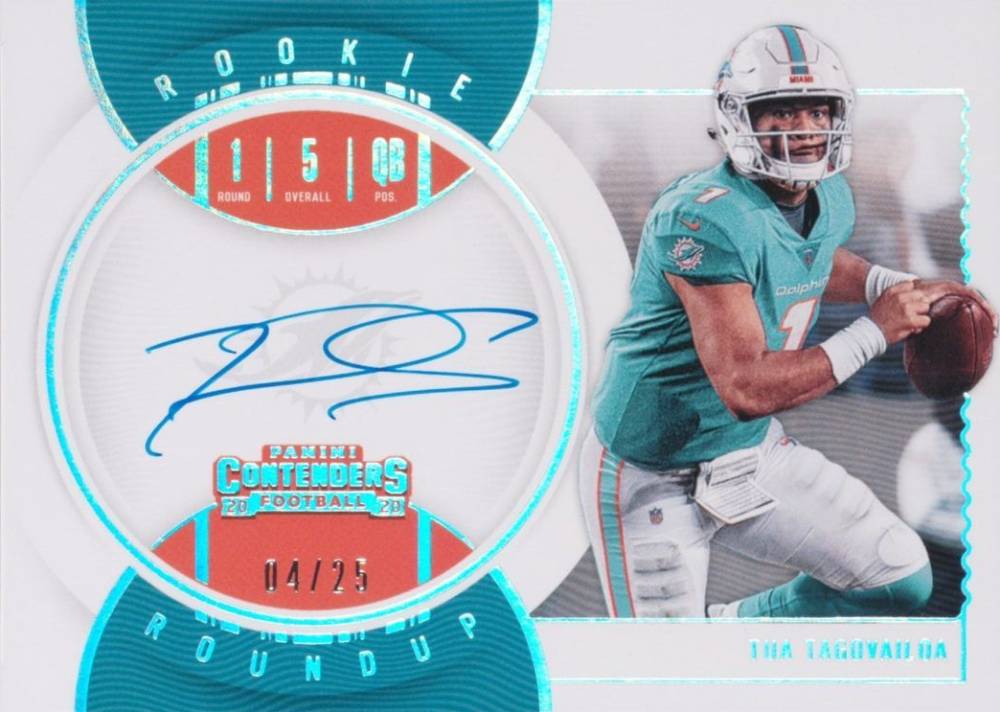 2020 Panini Contenders Rookie Roundup Autographs Tua Tagovailoa #RRTTA Football Card