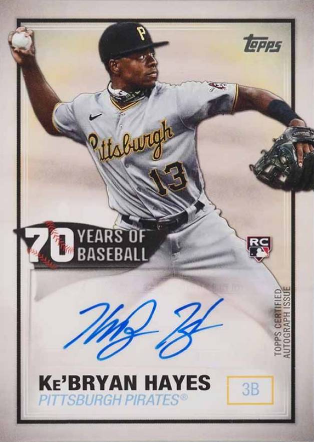 2021 Topps 70 Years of Baseball Autographs KE'Bryan Hayes #KBH Baseball Card