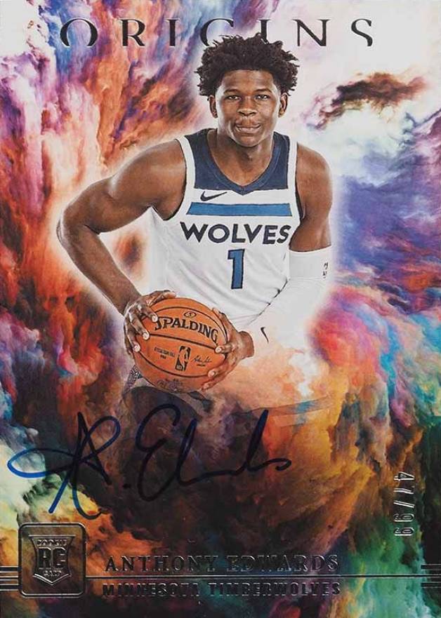 2020 Panini Origins Origins Autographs Anthony Edwards #EDW Basketball Card