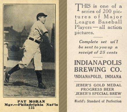 1916 Indianapolis Brewing Pat Moran #125 Baseball Card