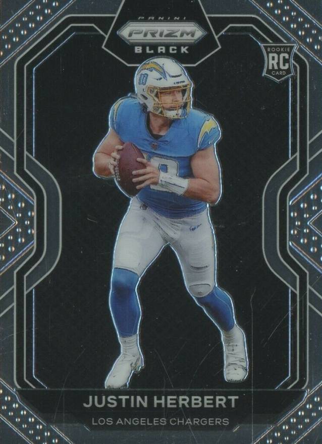 2020 Panini Chronicles Prizm Black Justin Herbert #PB3 Football Card