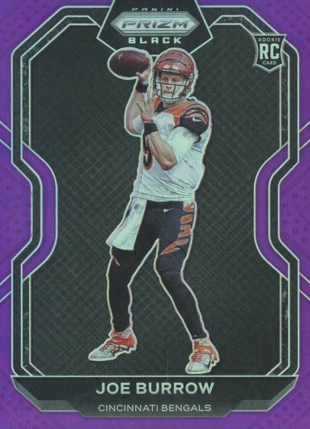 2020 Panini Chronicles Prizm Black Joe Burrow #PB1 Football Card