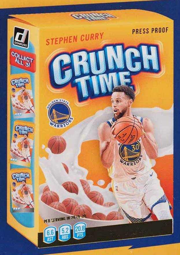 2020 Panini Donruss Crunch Time Stephen Curry #10 Basketball Card