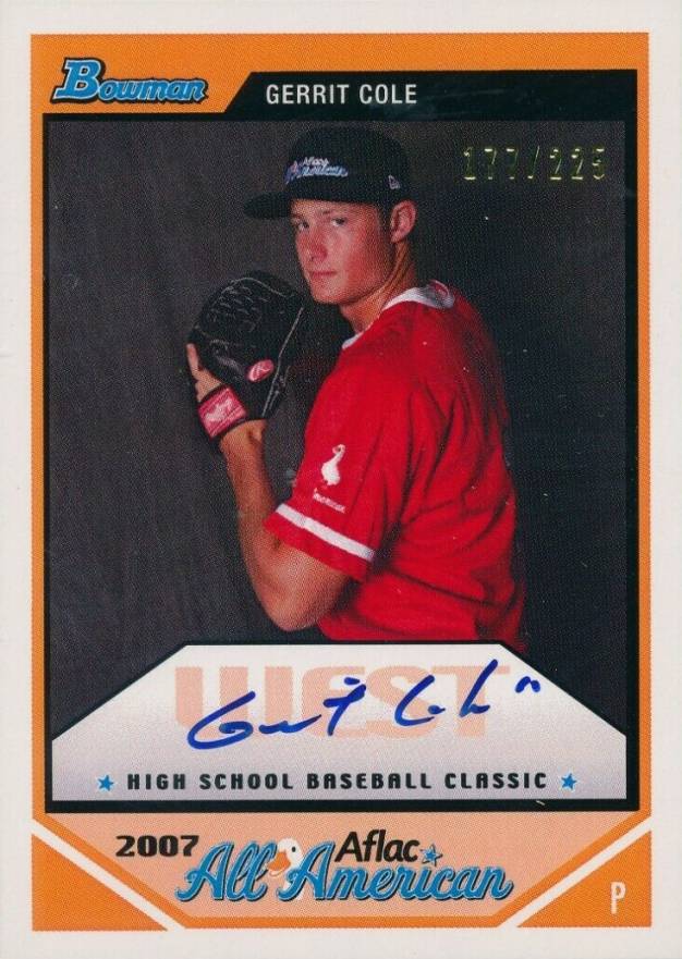 2007 Bowman AFLAC Gerrit Cole #GC Baseball Card