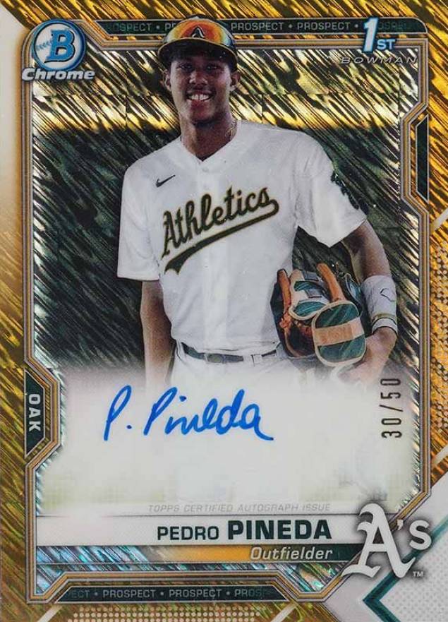 2021 Bowman Chrome Prospect Autographs Pedro Pineda #CPAPP Baseball Card