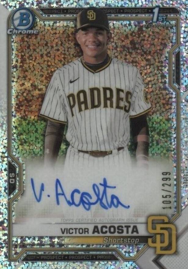 2021 Bowman Chrome Prospect Autographs Victor Acosta #CPAVA Baseball Card