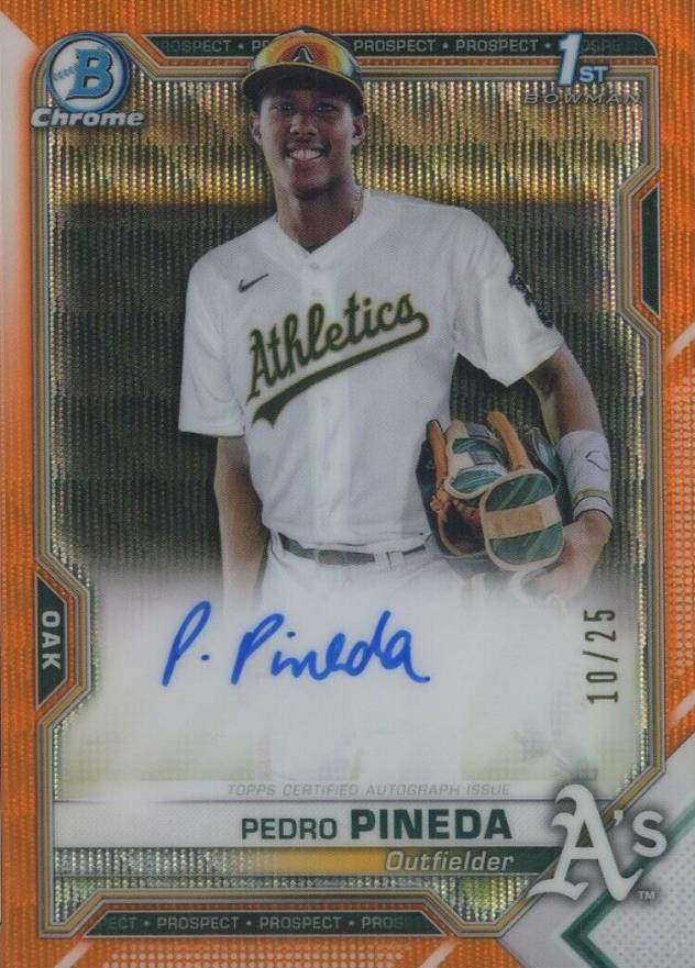 2021 Bowman Chrome Prospect Autographs Pedro Pineda #CPAPP Baseball Card