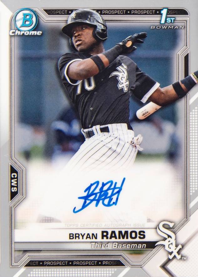 2021 Bowman Chrome Prospect Autographs Bryan Ramos #CPABR Baseball Card