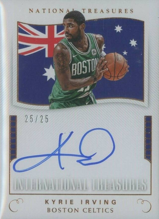 2017 Panini National Treasures International Treasures Autographs Kyrie Irving #KIV Basketball Card