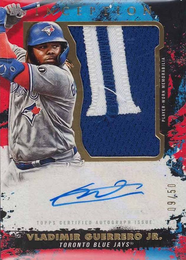 2021 Topps Inception Autograph Jumbo Patch Vladimir Guerrero Jr. #VG Baseball Card