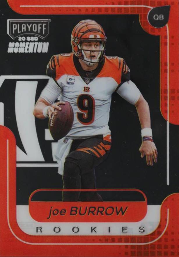 2020 Panini Chronicles Playoff Momentum Rookies Joe Burrow #M1 Football Card