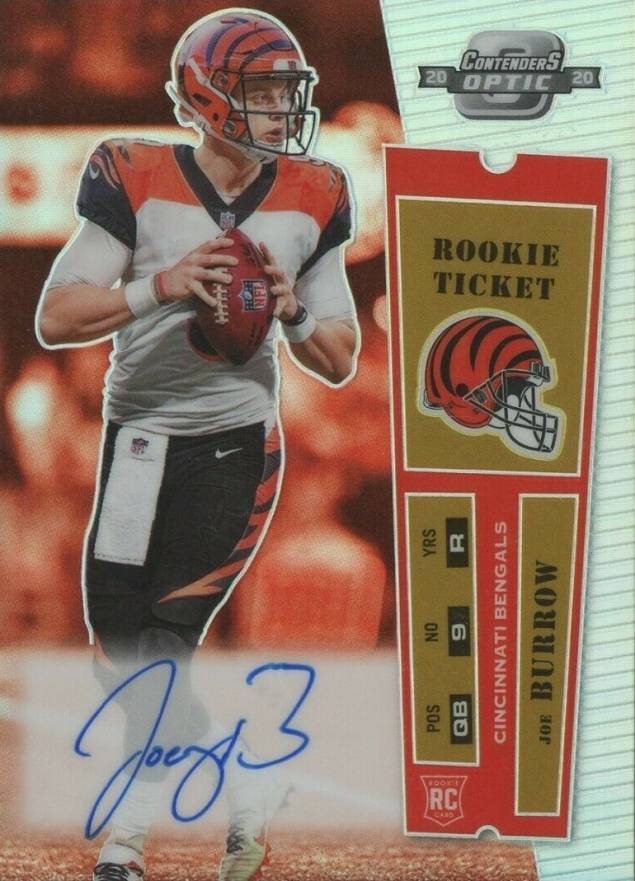 2020 Panini Contenders Optic 2000 Contenders Throwback Rookie Autographs Joe Burrow #JB Football Card