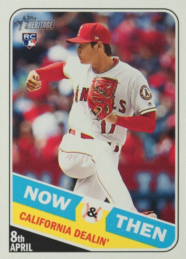 2018 Topps Heritage Now & Then Shohei Ohtani #NT-11 Baseball Card