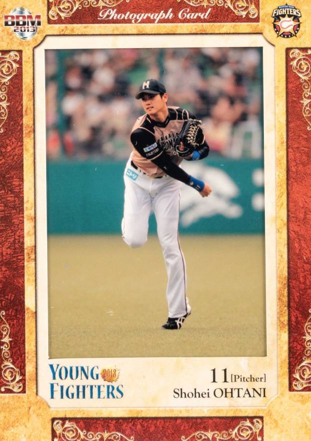 2013 BBM Hokkaido Nippon Ham Young Fighters Photograph Card Shohei Ohtani #P1 Baseball Card