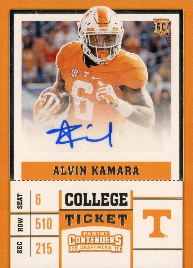 2017 Panini Contenders Draft Picks  Alvin Kamara #173 Football Card