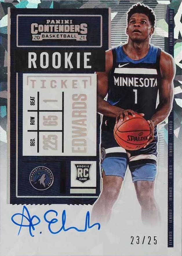 2020 Panini Contenders Anthony Edwards #105 Basketball Card