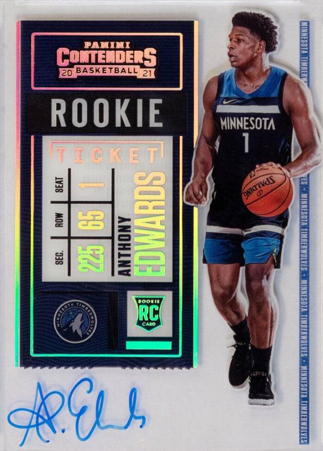 2020 Panini Contenders Anthony Edwards #105 Basketball Card