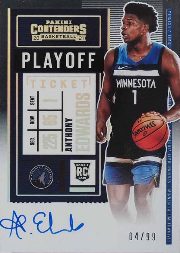 2020 Panini Contenders Anthony Edwards #105 Basketball Card