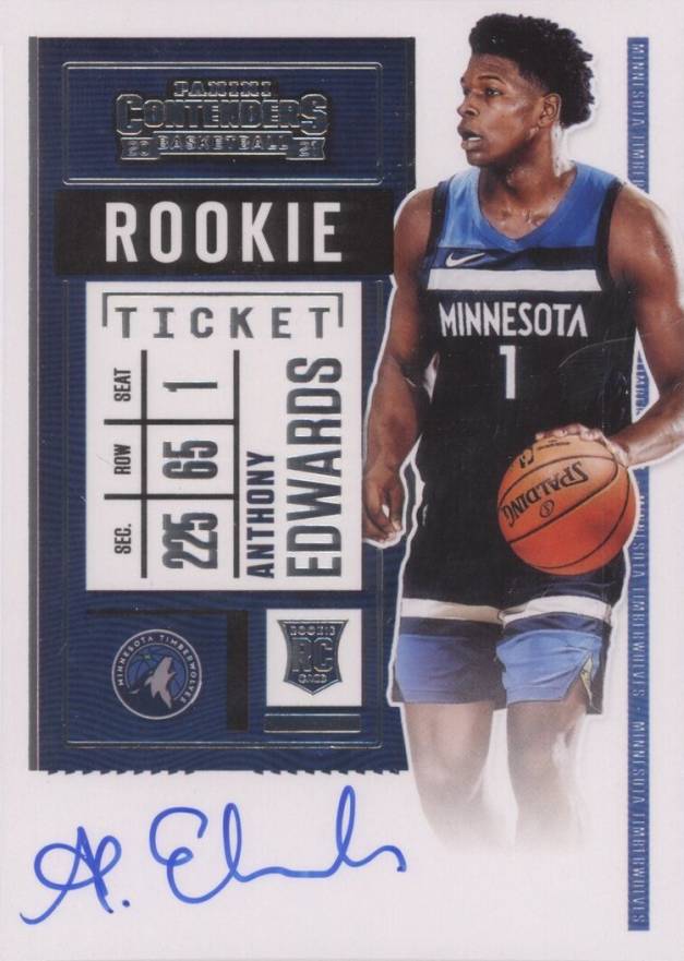 2020 Panini Contenders Anthony Edwards #105 Basketball Card