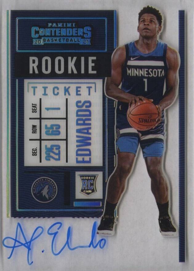 2020 Panini Contenders Anthony Edwards #105 Basketball Card