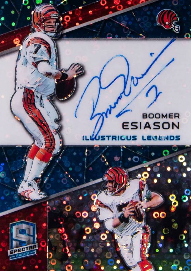 2019 Panini Spectra Illustrious Legends Autographs Boomer Esiason #ILBE Football Card