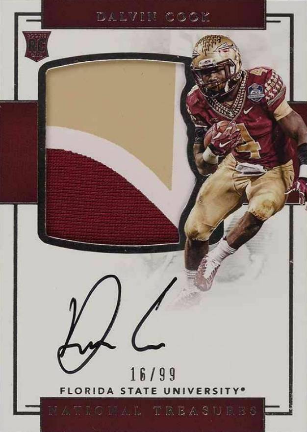 2017 Panini National Treasures Collegiate Dalvin Cook #101 Football Card