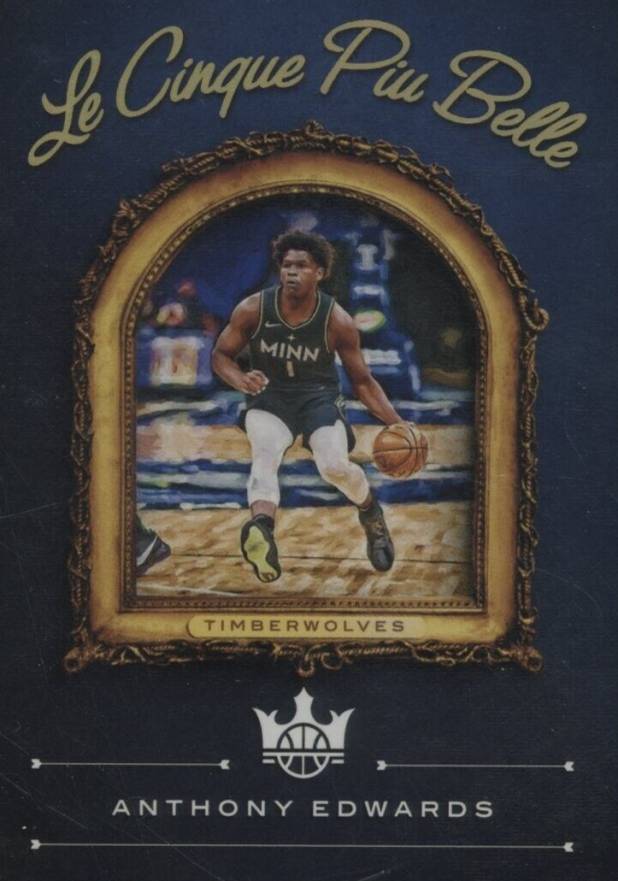 2020 Panini Court Kings Le Cinque Piu Belle Anthony Edwards #8 Basketball Card