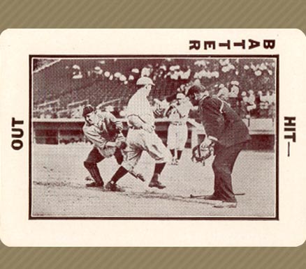 1913 Tom Barker Game Play at plate-runner standing # Baseball Card