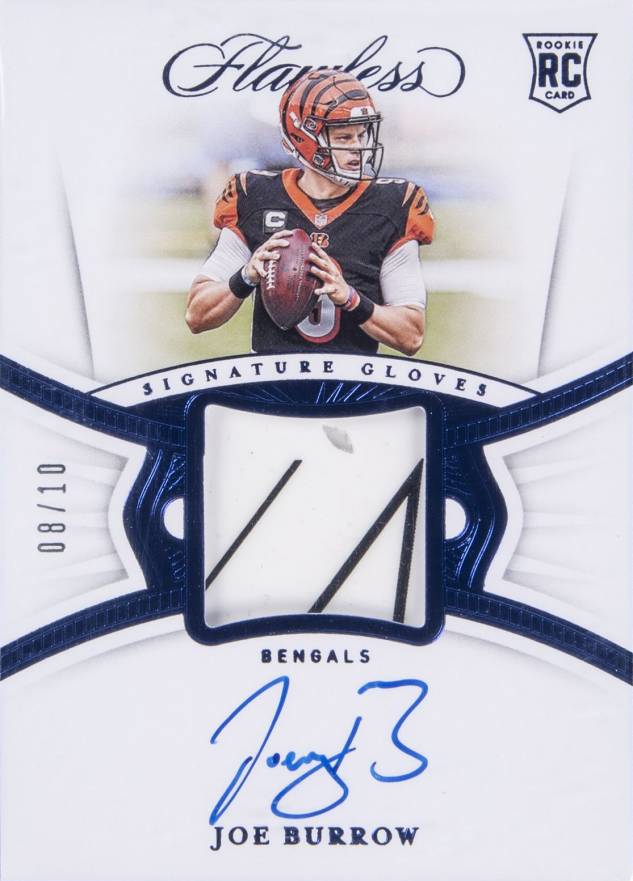 2020 Panini Flawless Signature Gloves Joe Burrow #SGJBU Football Card