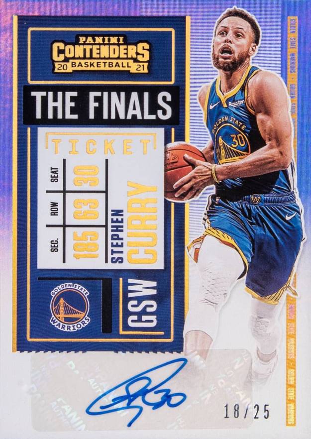 2020 Panini Contenders Veteran Season Ticket Autographs Stephen Curry #SCU Basketball Card