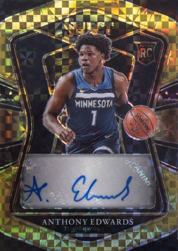 2020  Panini Select Rookie Signatures Anthony Edwards #RSEDW Basketball Card