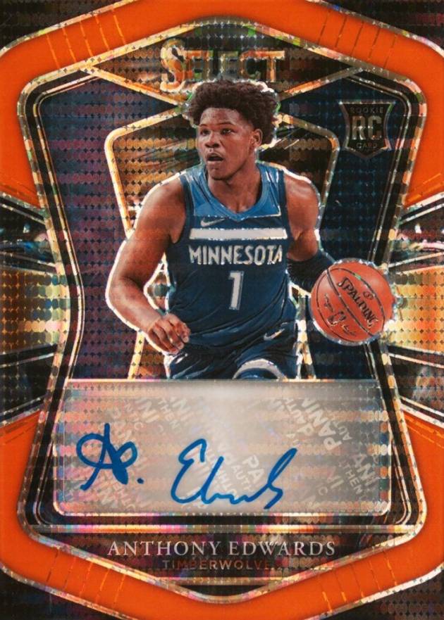 2020  Panini Select Rookie Signatures Anthony Edwards #RSEDW Basketball Card